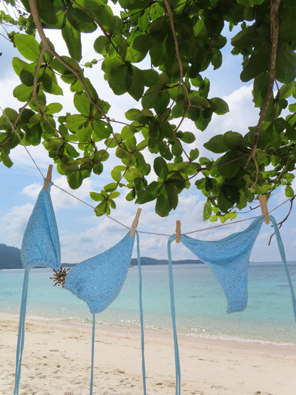 LIMITED EDITION il Sole Bikini in Aquamarine Knit